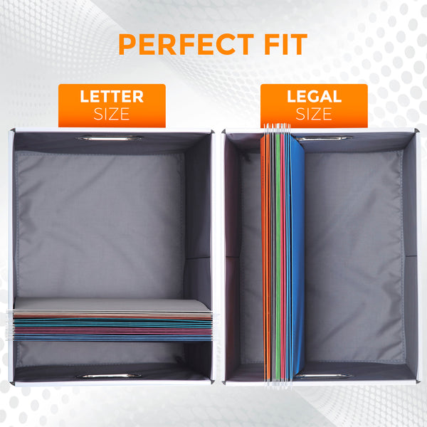 Collapsible File Box - Charcoal Arrows (2 Pack)